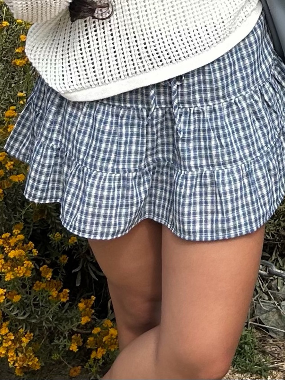 Windsor Blue Plaid Skirt S